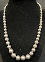 QUALITY TIFFANY & CO STERLING BEADED NECKLACE