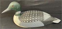 HAND CARVED J. BUCHANAN SIGNED LOON DECOY