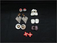 7 Pairs of Clip On Earrings