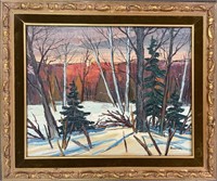 VIBRANT SIGNED CANADIAN LANDSCAPE PAINTING