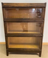 DESIRABLE EARLY 1900S 3 STACK BARRISTER'S BOOKCASE