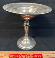 ROGERS STERLING SILVER FOOTED COMPOTE - SEE NOTE