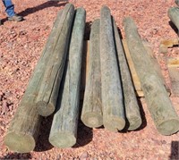 (7) Assorted Sizes of Treated Posts (5"-7" Dia.)