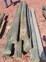 (10) Assorted Sizes of Treated Posts