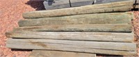 (13) Assorted Sizes of Treated Posts