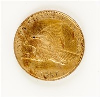 Coin 1857 Flying Eagle Cent, AU-Unc.