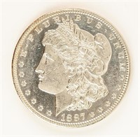 Coin 1887-P Morgan Silver Dollar, BU DMPL