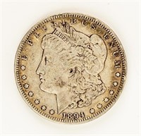 Coin Rare Dated 1894-P Morgan Silver Dollar, XF