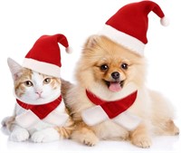 Cat/Dog Christmas  Bandanas+ Hats