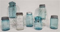 Collection of 7 Assorted Mason Jars