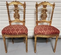 Pair of Antique Style Accent Chairs