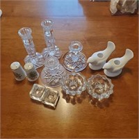 Candle Stick Holders - Glass & Porcelain