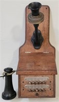 Antique Couch & Seeley Fiddleback Telephone