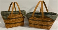 Set of 2 Nice Longaberger Baskets