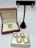 Collection of Gold-wash Sterling  Jewelry