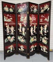 Beautiful Mother of Pearl Inlaid Asian Screen