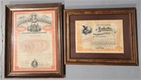 Pair of Antique Framed Documents