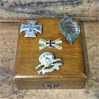 Box with 3 Reproduction German Badges