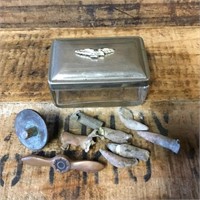 Glass Box with Silver Wash Lid with Bullets
