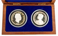 Coin (2) 1oz Silver Coins - 1984 King/Queen-Hawaii