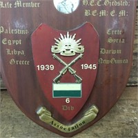2/4 Australian Infantry Battalion Crest on Plaque
