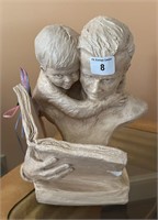 Donan Studio Bust of Man Reading to a Child