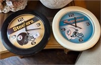 "Steelers" & "Dolphins" Wall Clocks