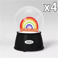 4x Wondershop 2022 Love is Love snow globe