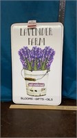 New Lavender Farm Porcelain Sign