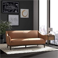 Rivet Bayard Contemporary Leather Sofa Couch
