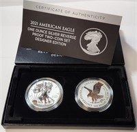 S - 2021 AMERICAN EAGLE 2-COIN SILVER PROOF SET