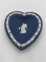 Wedgwood Jasper Blue Small Plate Heart-Shaped