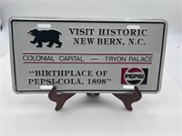 historic New Bern license plate Pepsi birthplace