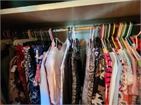 2 Closet of lady's clothing items.