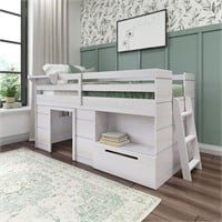 Max & Lily Modern Farmhouse Low Loft Bed