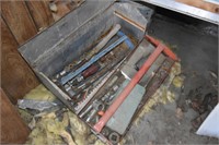 Metal Toolbox with Some Tools