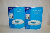 2 Hinged Toilet Seat Risers- New In Box