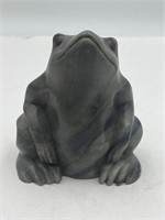 Heavy carved stone frog