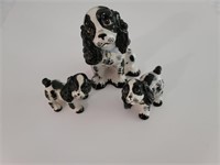 Cocker Spanial Ceramic 3pc Mom & 2 Pups