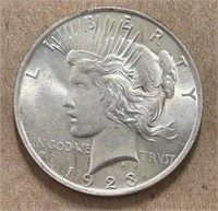 1923P Peace Silver Dollar Gem BU
