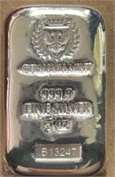 Silver Bar   .9999 5 Troy OZ Proof Quality