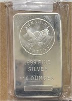 Silver Bar   .999 10 Troy OZ