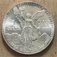 1984 Mexican Libertad 1oz Silver BU