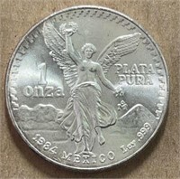 1984 Mexican Libertad 1oz Silver BU