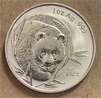 2003 Panda 1oz Silver .999 Rev Proof