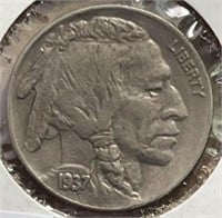 1937 Buffalo Nickel XF AU