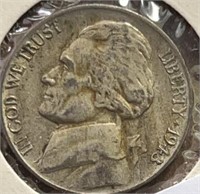 1943P Jefferson Silver War Nickels