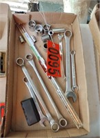Assorted wrenches and sockets