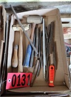 Flat of mallets and chisels