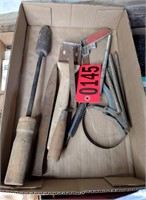 Flat of assorted hand tools